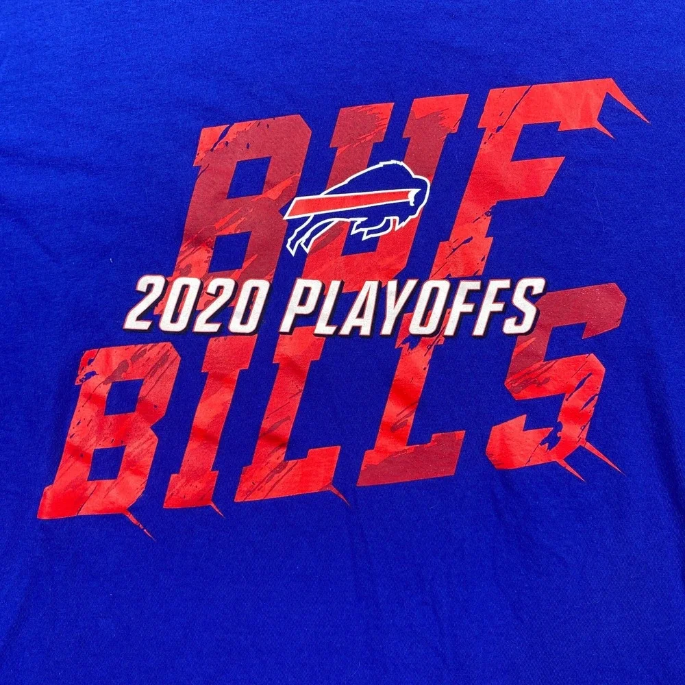 Buffalo Bills Royal 2020 NFL Playoffs Bound Iconic T-Shirt Nike Men's Size L‎